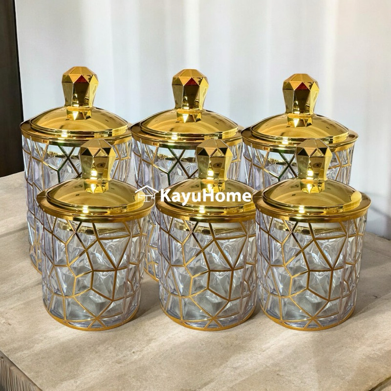 (1 PCS) Bekas Balang Biskut Kuih Raya Design Galaxy Kedap Udara Cookies Jars Glass Jar Balang Biskut Raya