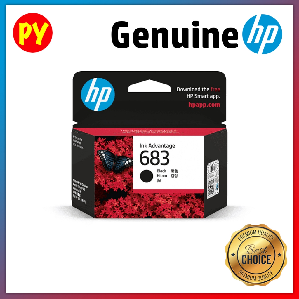 HP 683 Original Ink Cartridge  7FP38ZA, 7FP39ZA (Black, Color) for HP Deskjet Plus Ink Advantage 617