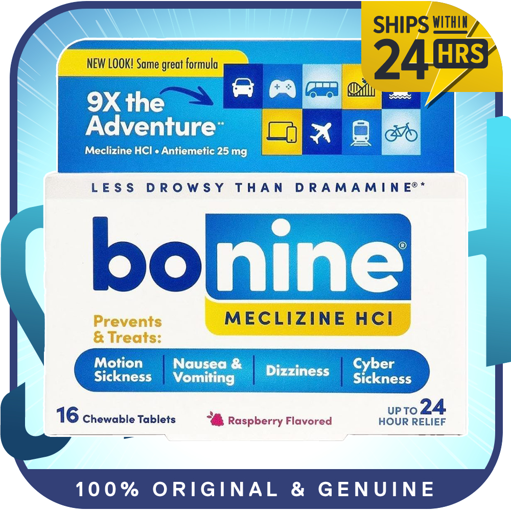 Non-Drowsy Bonine for Motion Sickness Relief, Sea Sickness, Car Sickness, Nausea, & Vomiting