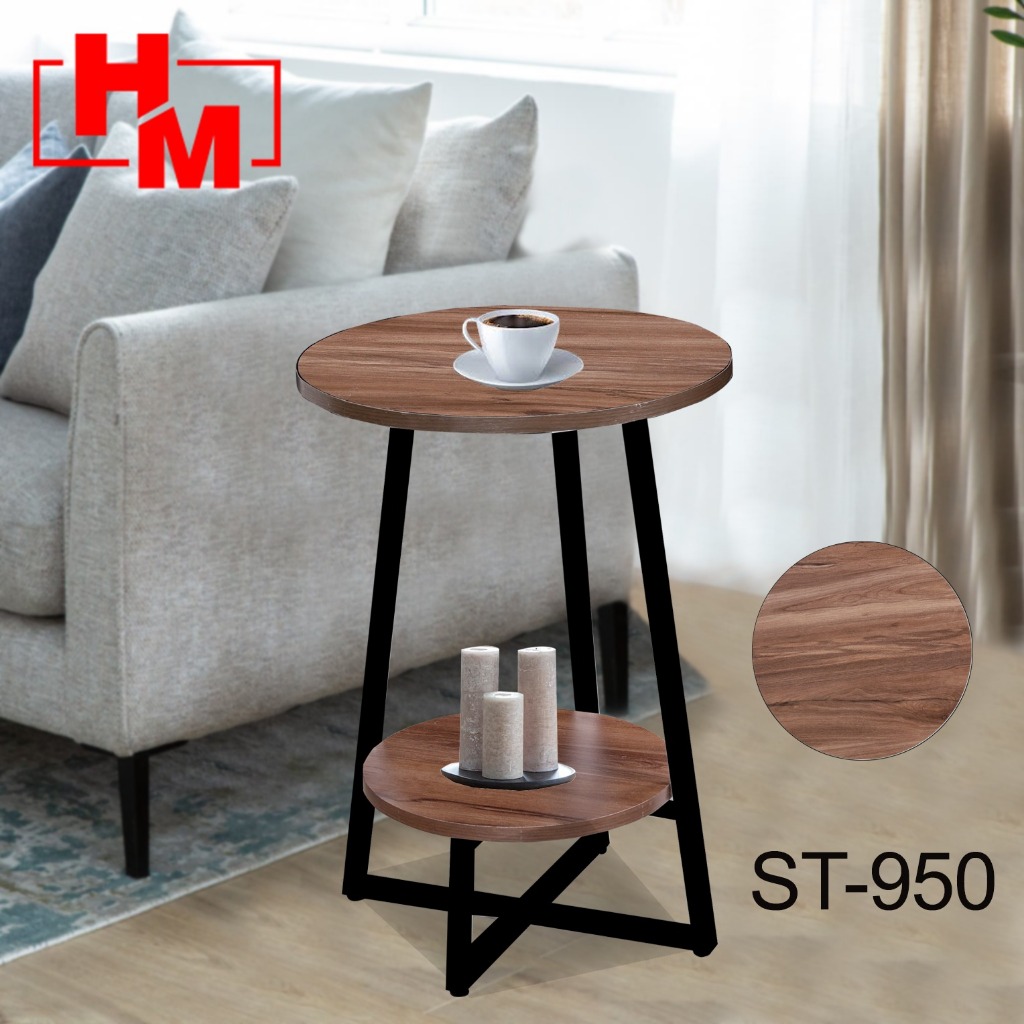 【?Hot Seller?】Meja Kopi Coffee Table Round Simple Sofa Side Tea Table 2 Layer Bedside Living Room Meja Ruang Tamu Desk茶几