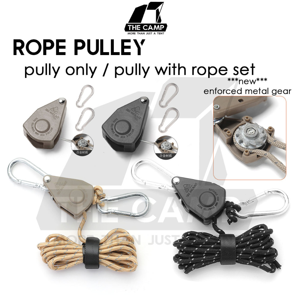 Camping Rope Pulley Adjuster Regulator 4 meter Paracord Outdoor Adjustable Tensioner Reflective Tent Buckle Tali Khemah