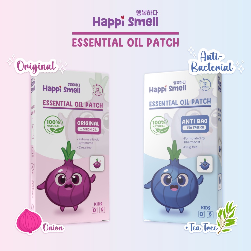 HAPPI SMELL ACUHEALTH MINYAK PATI BAWANG PELEKAT/BOTOL ONION ESSENTIAL OIL PATCH/BOTTLE