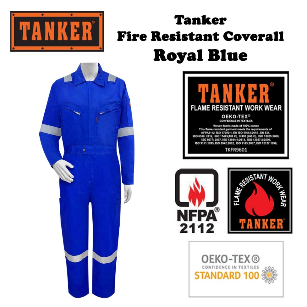 Tanker Fire Resistant Coverall - TKFR9601- Royal Blue (XS - 8XL)