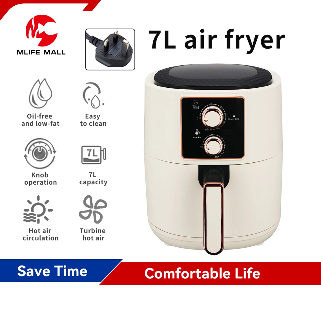 Air Fryer 7L Large Capacity 1400W Air Fryer Oven Rapid Heating Oil Free Roaster Auto Power Off 空氣炸鍋