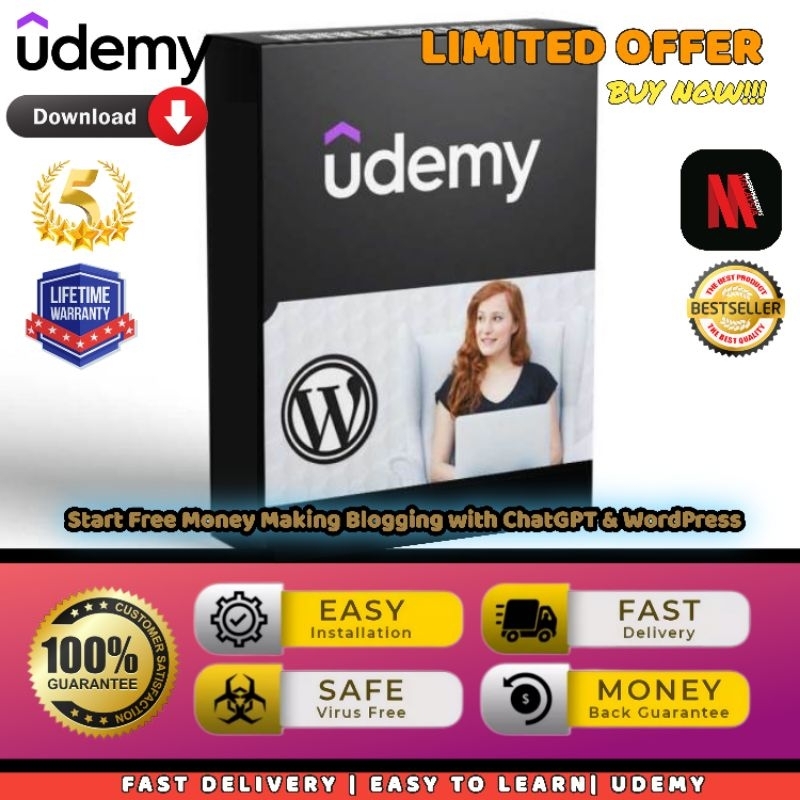 UDEMY🔥 Start Free Money Making Blogging with ChatGPT & WordPress 🚀