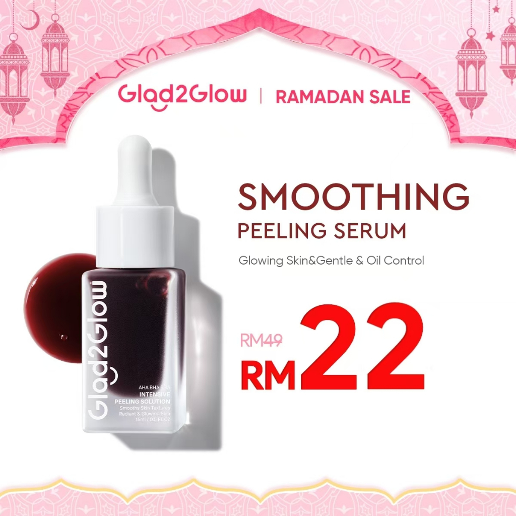 【New Launch】Glad2glow Aha Bha Pha Intensive Peeling Solution Serum Essence Glowing Skin Brightening Dark Spot Acne-pron