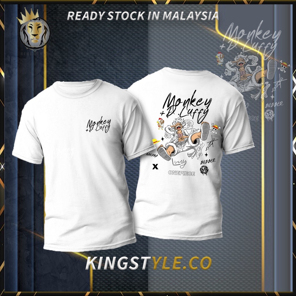 One Piece 57  TShirt 100% Cotton Unisex Men Women Round Neck Short Sleeve Baju Lelaki Wanita