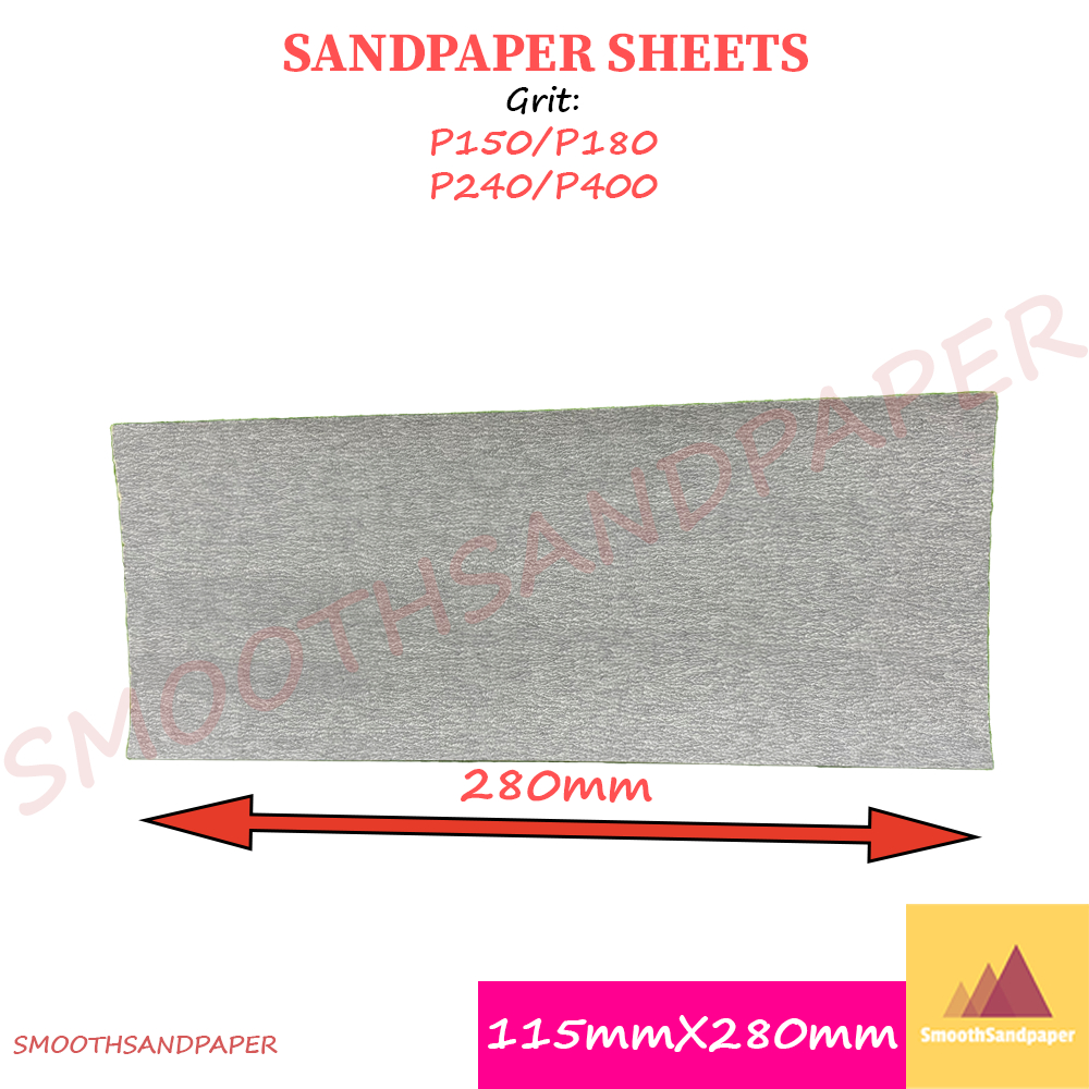 Waterproof Sandpaper Sheet 115mmX280mm (Silver) image 2