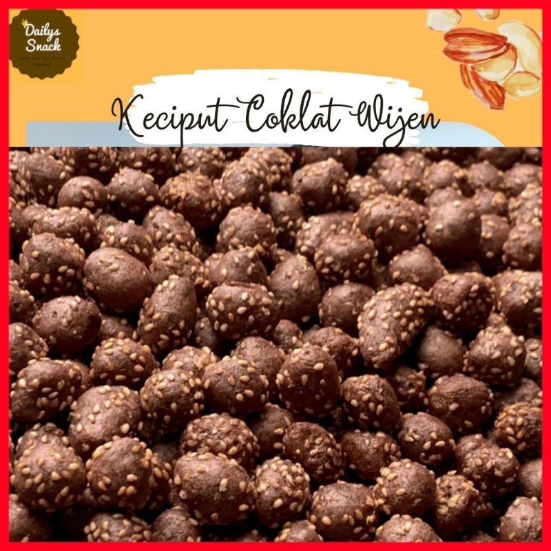Keciput Cokelat Bijan/Onde-onde Bijan Khas indonesia Enak dan Guriih kemasan 1kg /500g/250g.