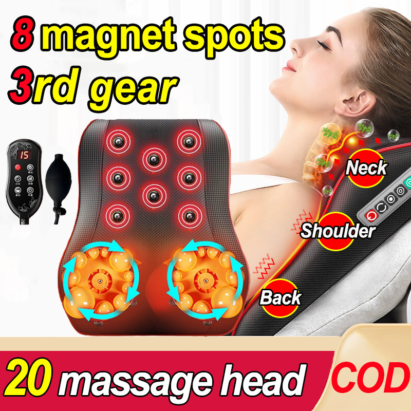 【Lowest Price】Massager for Back Pain Throw Pillow Shoulder Cervical Spine Waist back massager electr