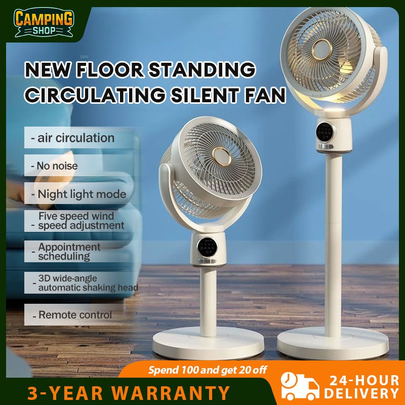 Rotatable kipas camping charging fan retractable remote control stand fan with light desk outdoor portable kipas USB
