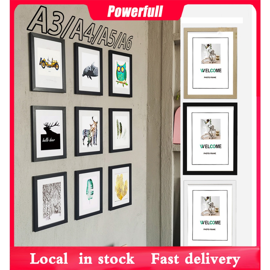 A3/A4/A5/A6 Magnetic Frame Display Frame Wall Stick Photo Certificate Protective Cover Nail-FREE Bingkai Gambar 相框