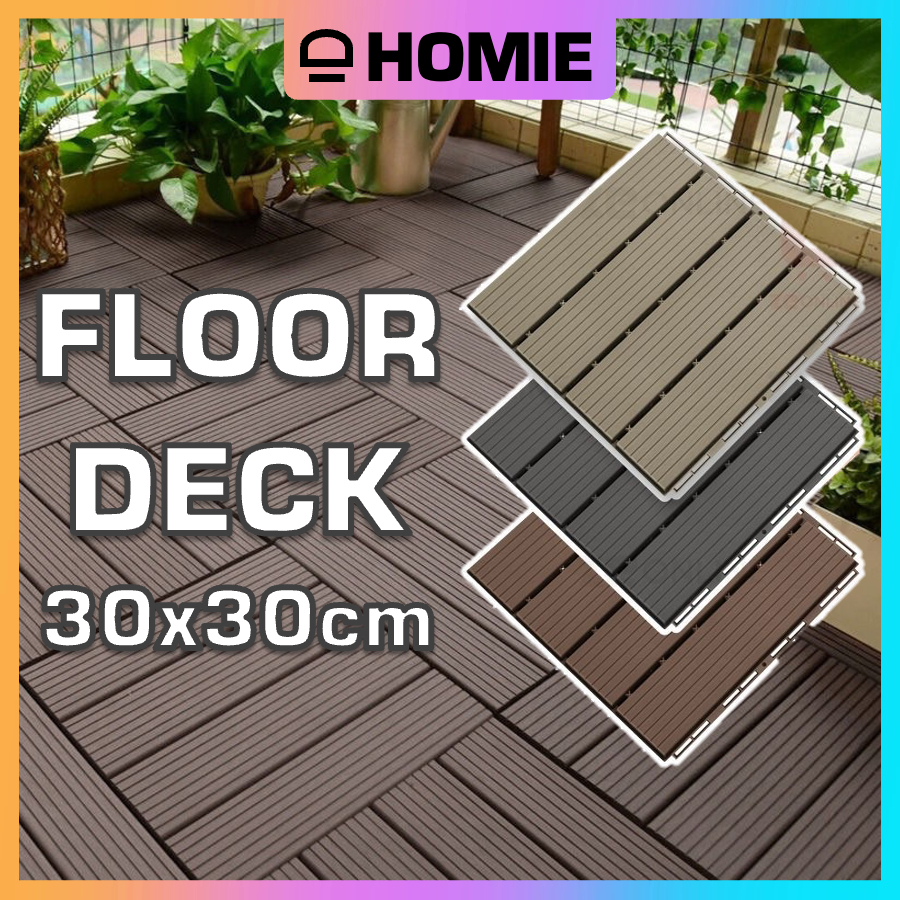 Heavy Duty Wood Floor Decking WPC Outdoor Garden Decoration Floor Tiles Balcony Flooring Lantai Papan Kayu 地板