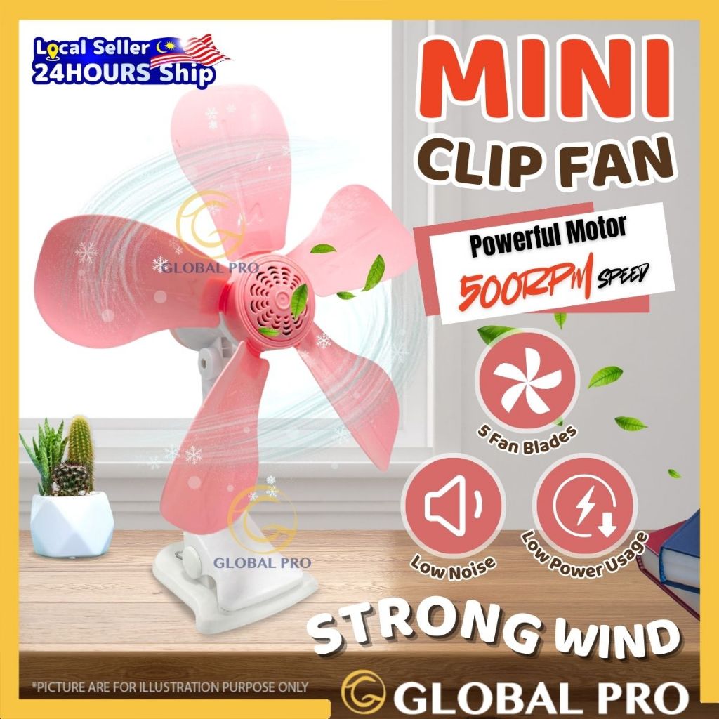Kipas Mini Kipas Clip Portable Fan Cooling Small Fan Kipas Angin Meja Dinding Fan Kipas Gantung Mini Fan Kipas Murah