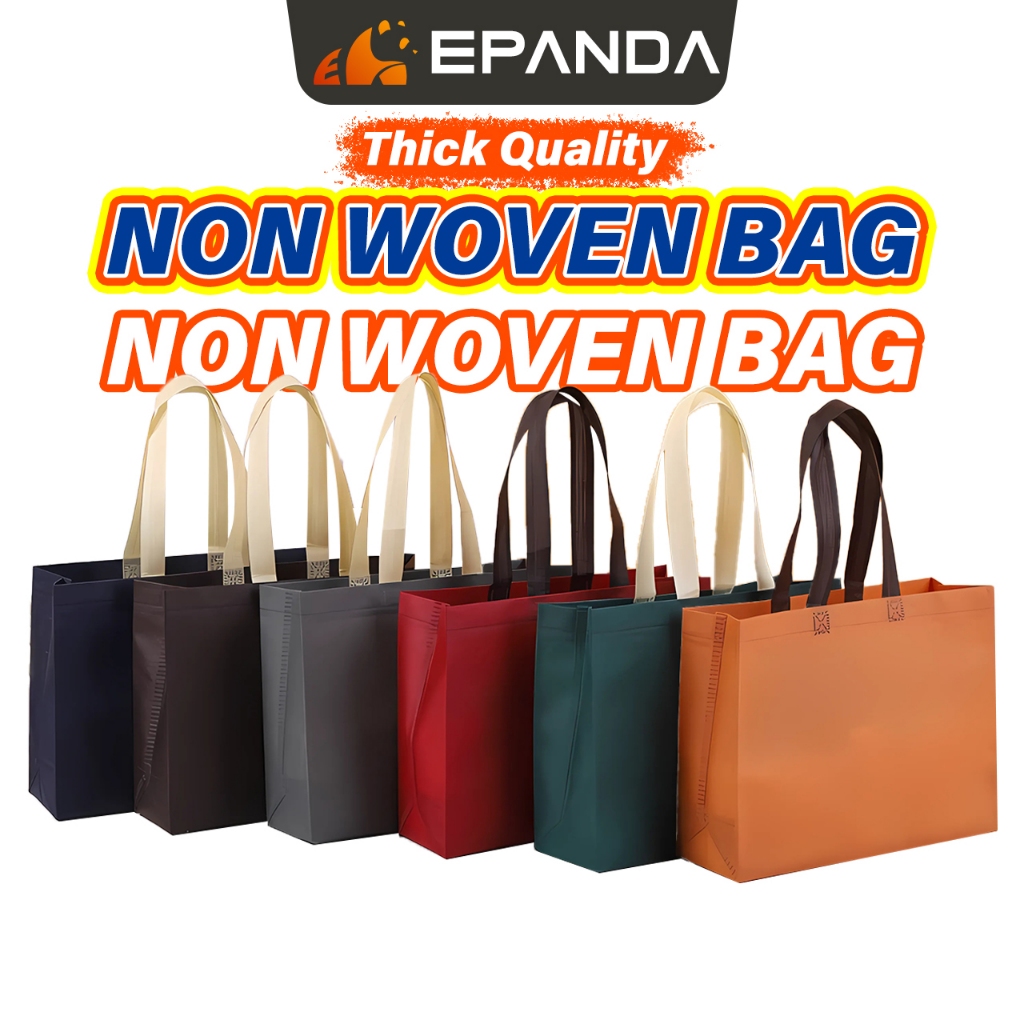 Non Woven Bag Beg Eco Friendly Shopping Tote Reusable Goodie Gift Handle Bag Kitar Semula Bungkusan
