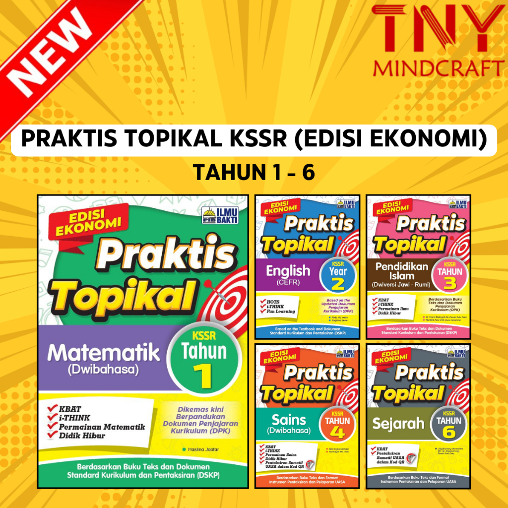 [TNY] IB: PRAKTIS TOPIKAL KSSR【TAHUN 1 - 6】EDISI EKONOMI / JIMAT (2025) LATIHAN BY BAB