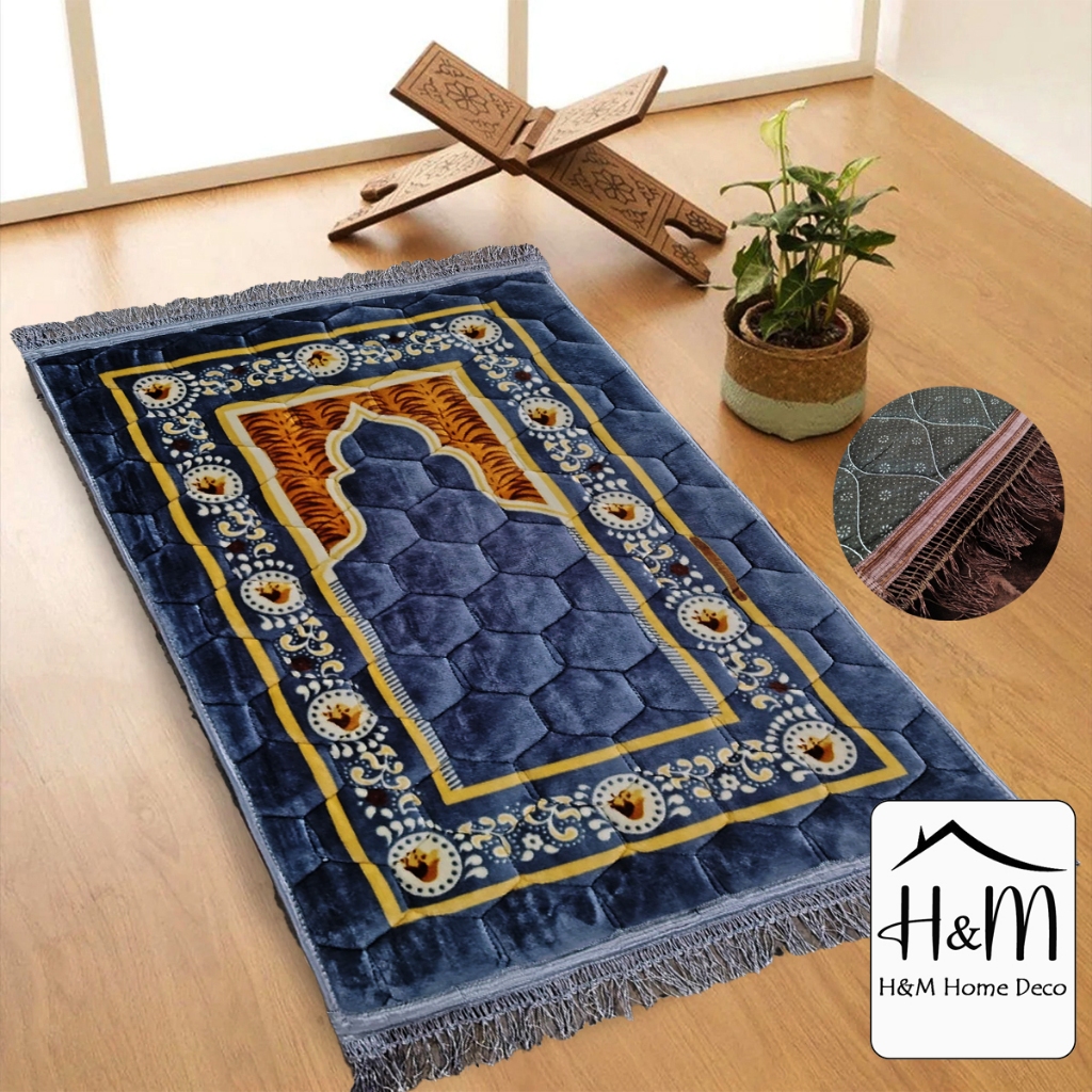 Soft Sejadah Sejadah Jahit Printed Sejadah King Size Sejadah Gebu Corak Sejdah Embossed - Sajadah Soft Prayer Carpet