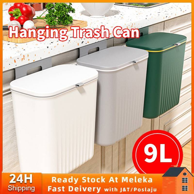 Hanging Trash Can Wall Mounted Trash Bin Kitchen Rubbish Bin Bathroom Dustbin Cabinet Garbage Cans Tong Sampah Sangkut