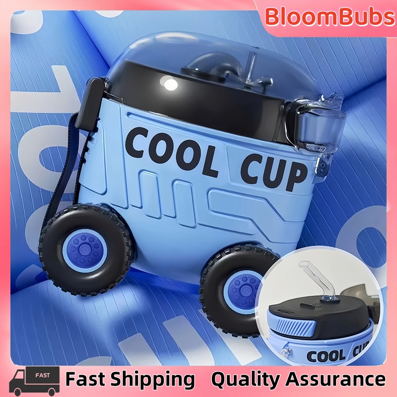 550ml Water Bottle Kids Fun Mars Car Drinking Cup Cartoon Toy Portable Large Capacity Leakproof