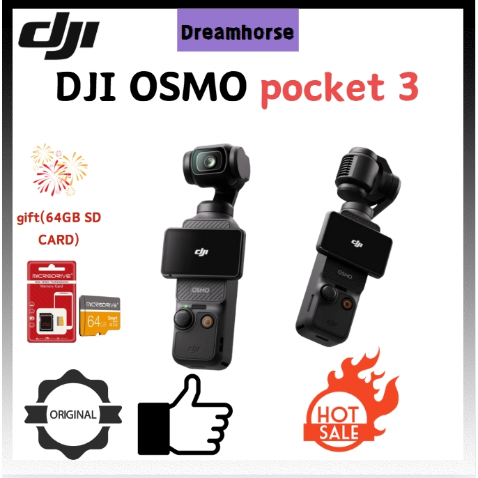 【all IN STOCK】DJI Osmo Pocket 3, Vlogging Camera with 1'''' CMOS & 4K/120fps Video, 3-Axis Stabilization, Fast Focus