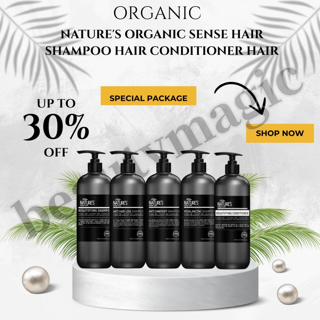 NATURE'S ORGANIC SENSE HAIR SHAMPOO/CONDITIONER  1000ML/300ML！