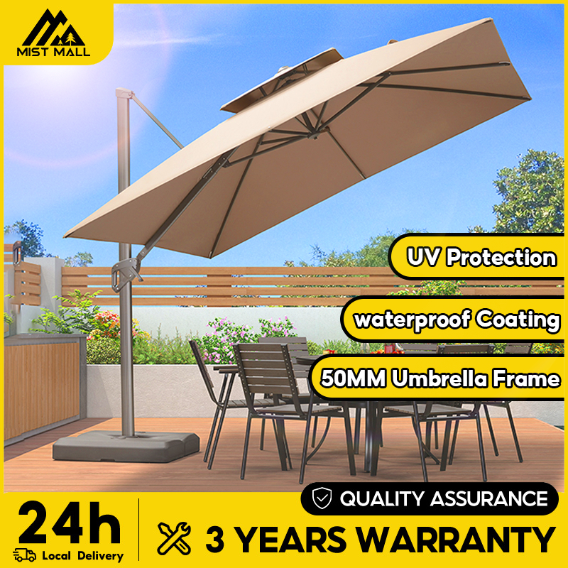 【WTHB】Patio Garden Umbrella Waterproof Sunshade UV-Protection Payung for Outdoor ,Yard,Beach,Market