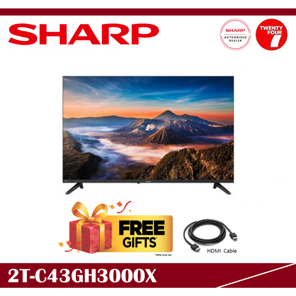 [ Delivered by Seller ] SHARP AQUOS 43 Inch Full HD Google TV 2T-C43GH3000X