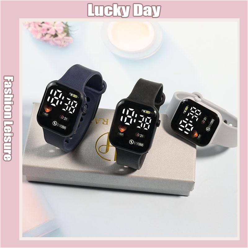 LED Electronic Watch Fashion Waterproof Watch Sport Wristwatch Silicone Unisex Jam Tangan Smartwatch