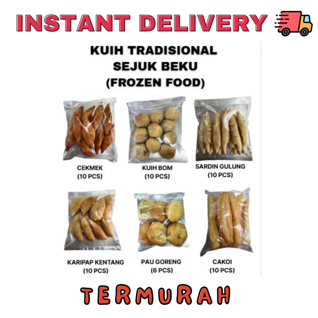 [INSTANT DELIVERY + HOMEMADE FOOD] - KUIH TRADISIONAL SEJUK BEKU (FROZEN FOOD) /PAU GORENG/SARDIN GULUNG/KARIPAP/CAKOI