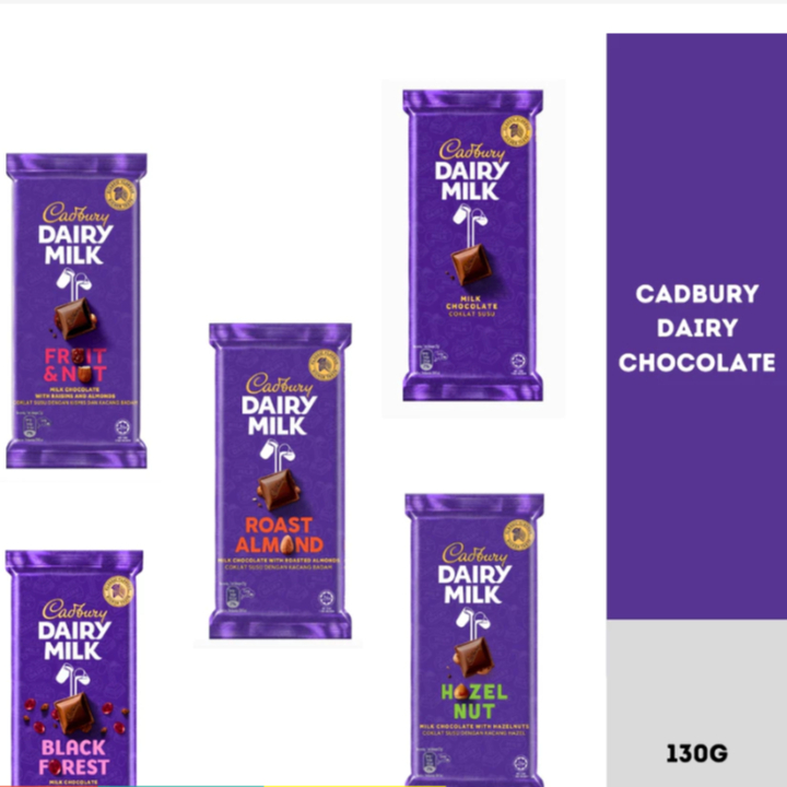 CADBURY 130G--> ChocoLate #BESAR_135G Cadbury Chocolates 130g SEMUA FLAVOUR