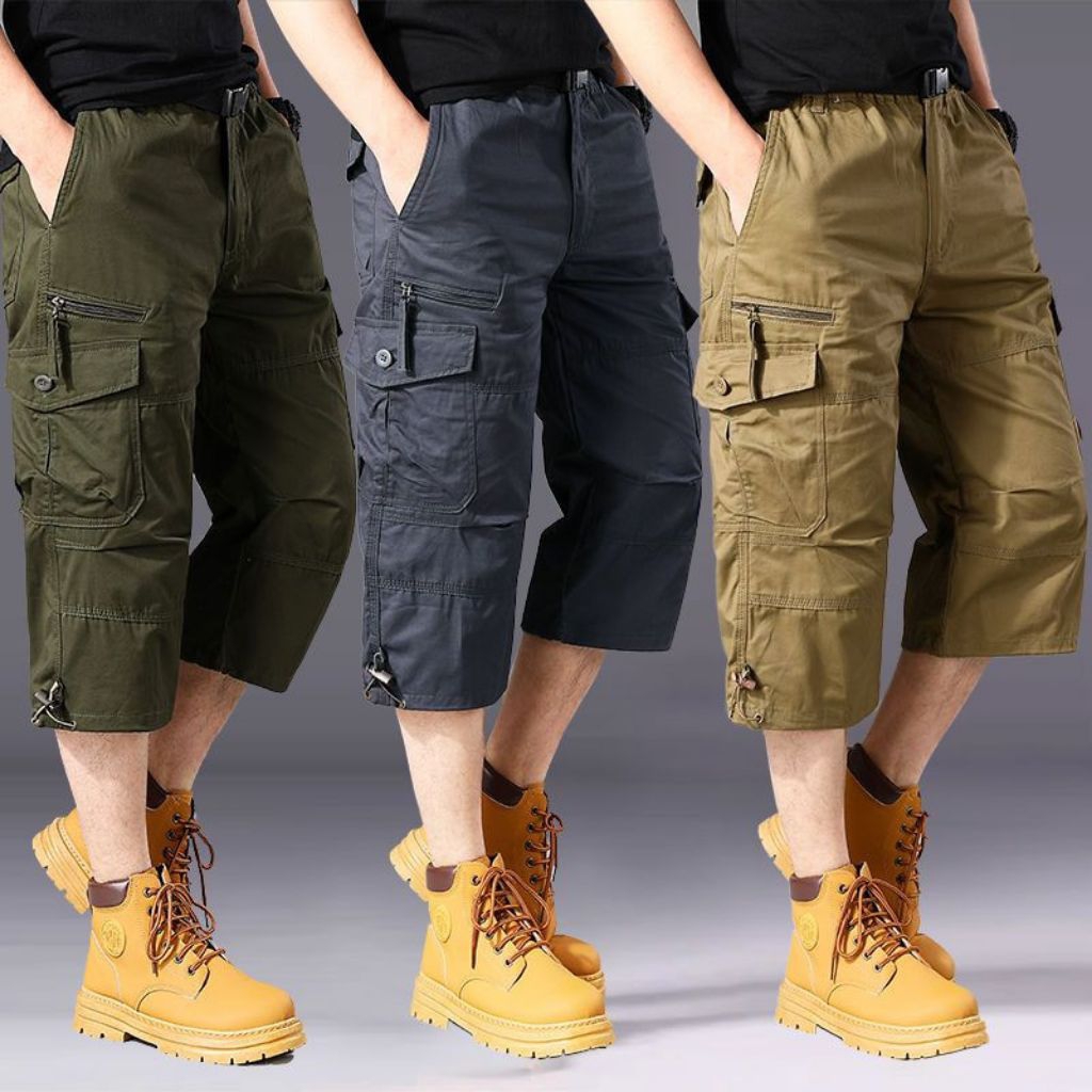 Baru Stock 3Quter Seluar Man 6(Six) Pocket Cargo Short Casual Pants Seluar Pendek Lelaki