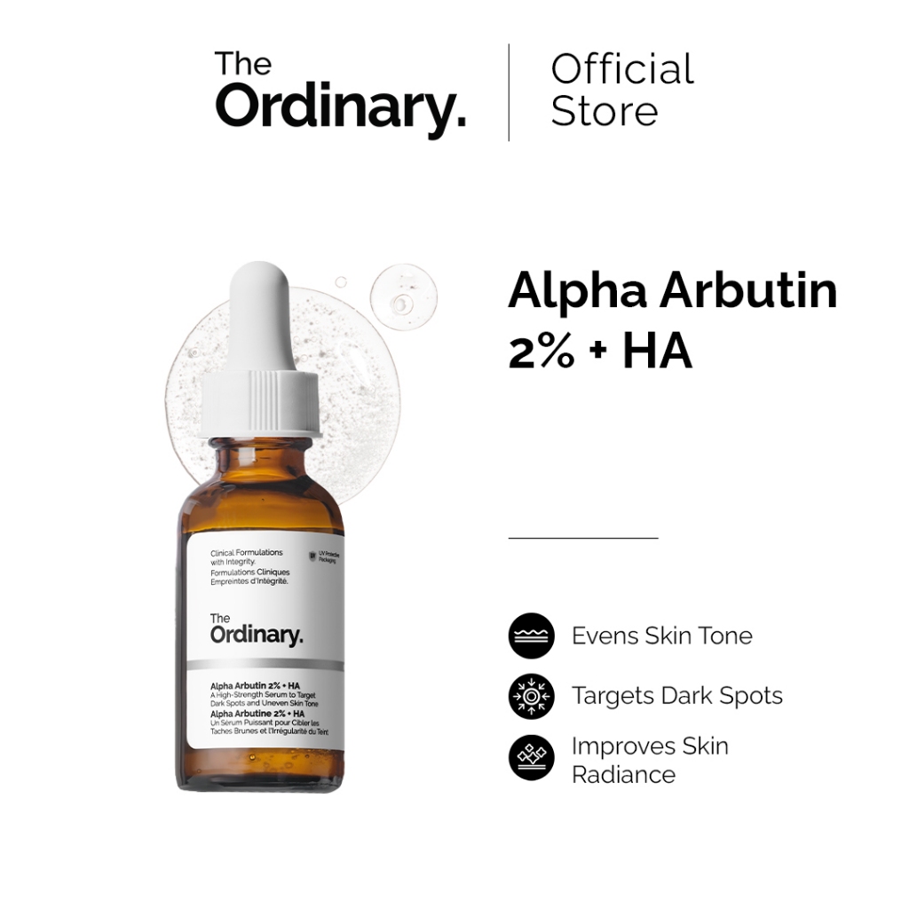 The Ordinary Alpha Arbutin 2% + HA - 30mL/ 60mL | Brightening and Dark Spot Serum
