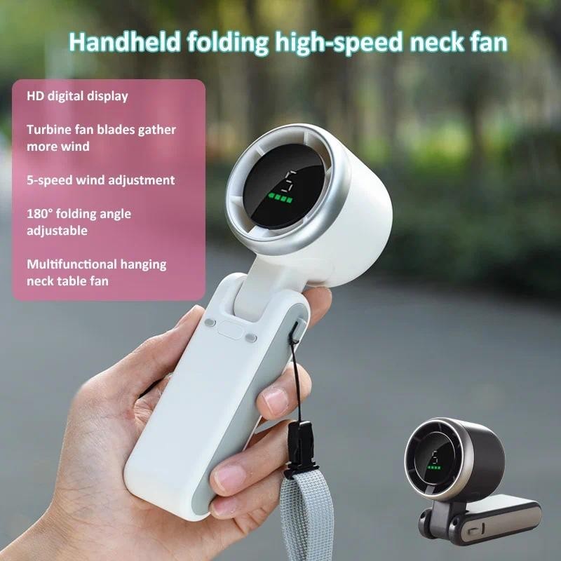NEW【 120 Speed 】 Portable USB Mini Fan kipas mini kipas tangan Mini Fan Rechargeable Handheld Fan with Led Display