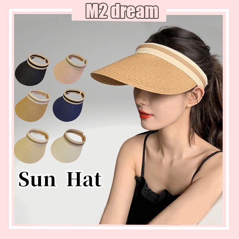 【READY STOCK】Summer Straw Hat Adult Beach Hat Anti UV Sunhat Fisherman Brim Hat Topi Pantai Perempuan