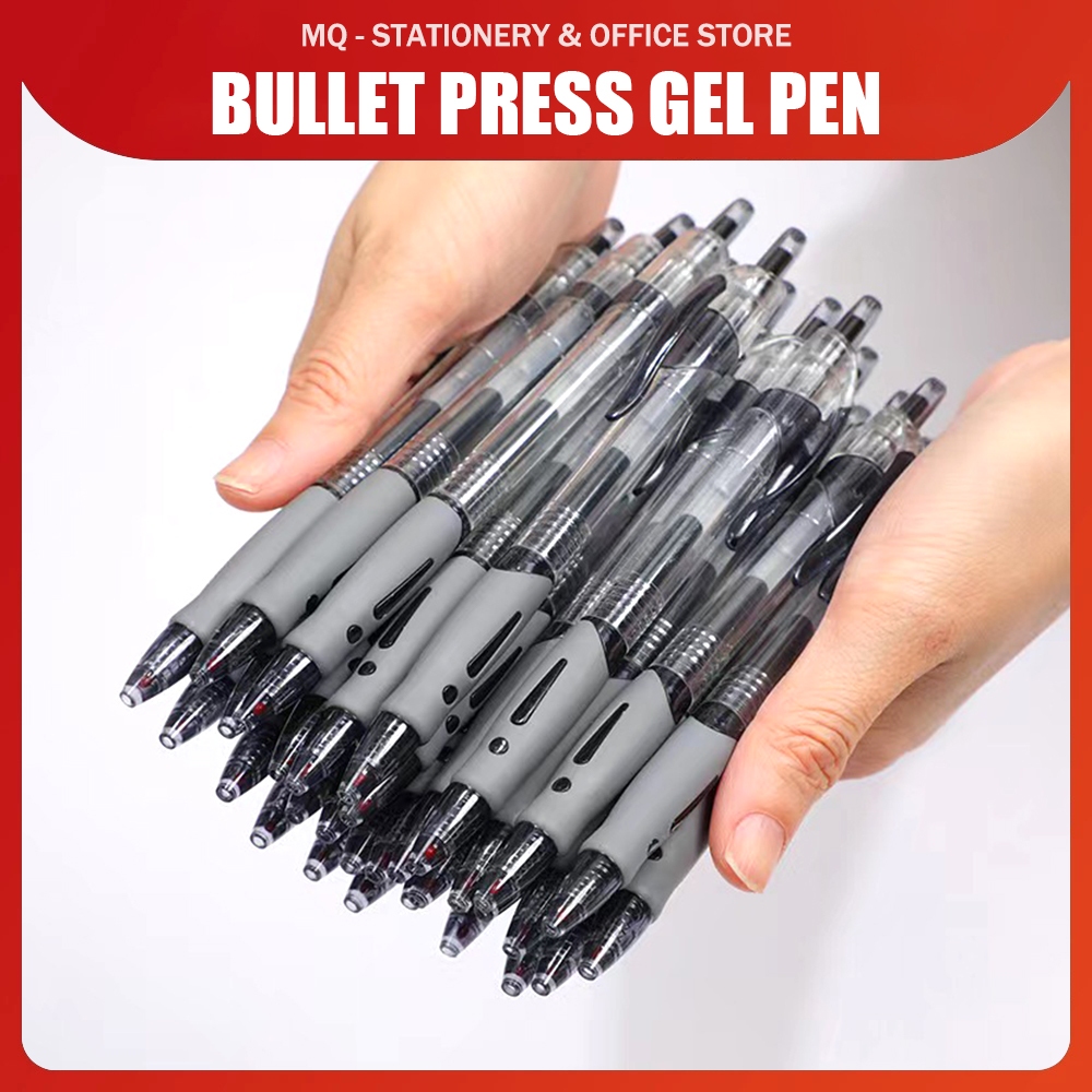 Retractable Gel Pen 0.5mm Black Blue Red Gel Ink Refill Gel Pen School Office Supplies Stationary