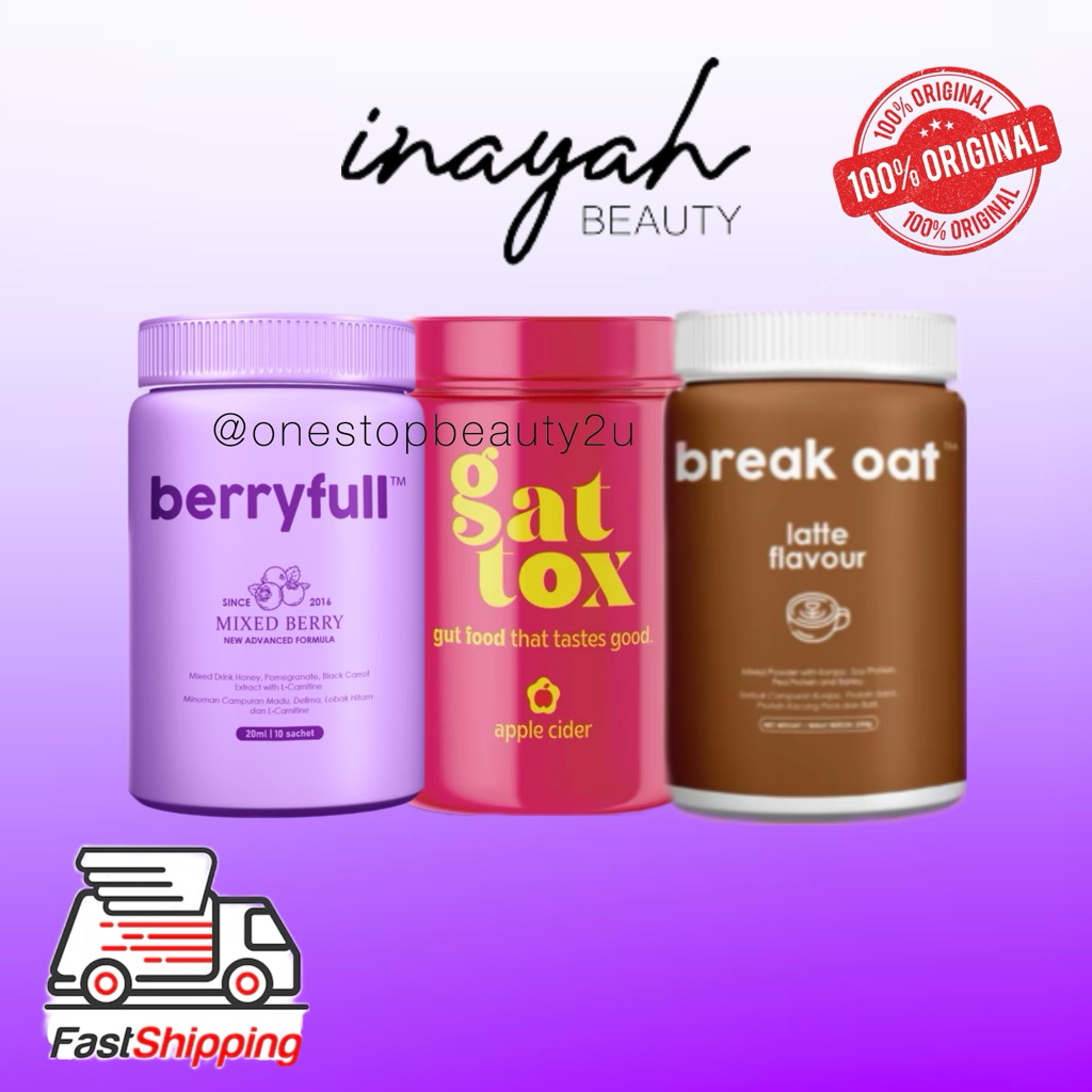 ❤️ORIGINAL HQ❤️ GATTOX INAYAH BEAUTY BREAKOAT MEAL REPLACMENT BERRY OAT BERRYFULL MIX BERRIES UBAT KURUS GATTOX GUTTOX