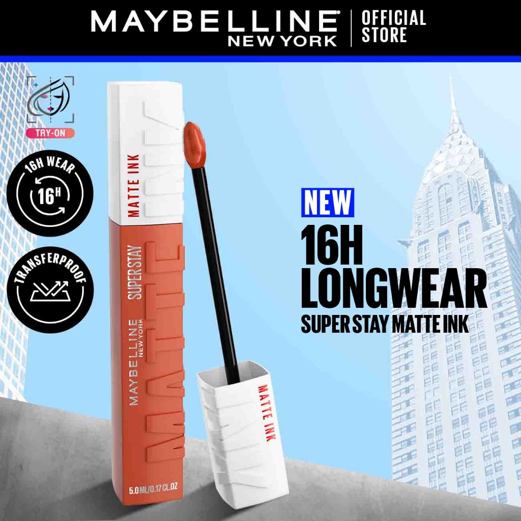 Maybelline Super Stay Matte Ink Liquid Lipstick City Edition - 16H Longwear Longlasting, High Pigment, Smudgeproof