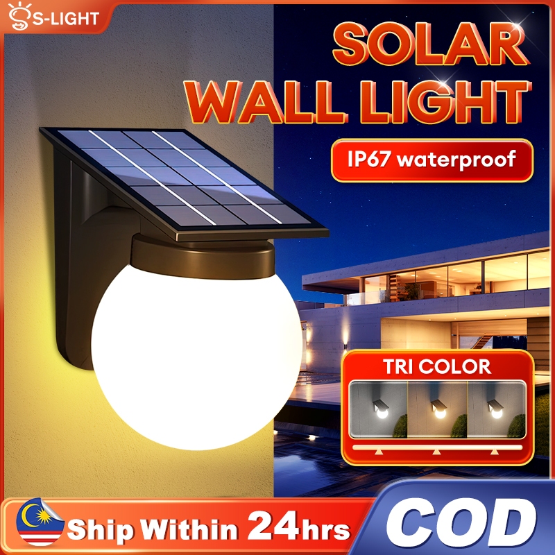 【BUY 1 TAKE 1】Lampu Dinding Solar Tahan Hujan - Untuk Pagar & Jalan Setapak, Sensor Gerakan, Bateri Tahan 2 Malam