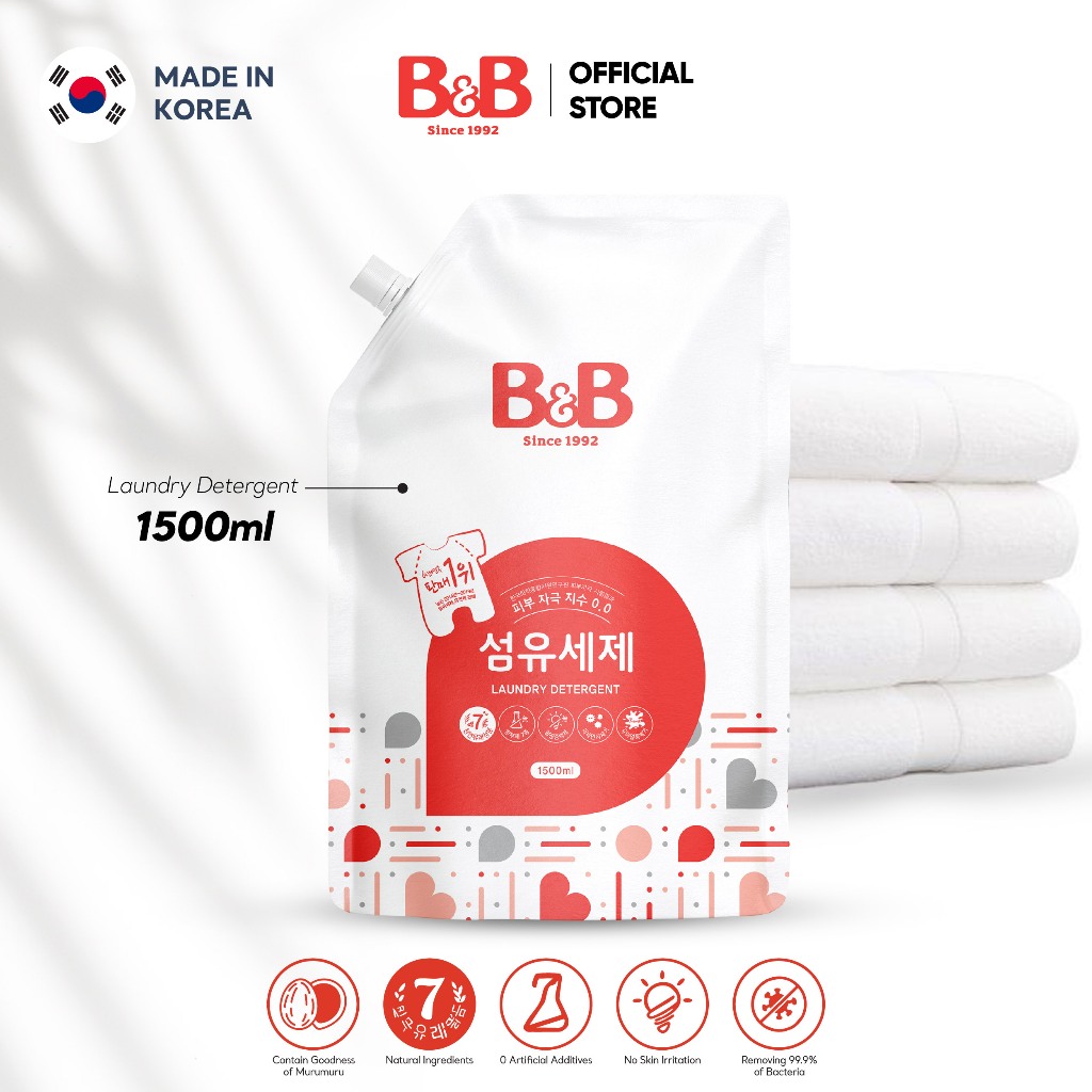 [Refill Pack] B&B Detergent Laundry Detergent Baby Liquid 婴儿 洗衣液 Expiry Date: 2028/05