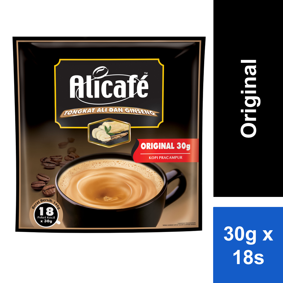 ALICAFE Tongkat Ali Dan Ginseng Original 30g x 18s (HALAL)