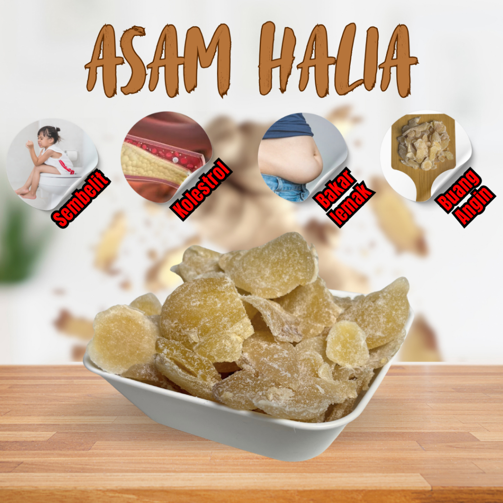 [Buang Badan Angin] Halal Asam Halia Manis Timbang Dried Ginger 干姜块 Halia Kering 75g/100g/250g Snack Food