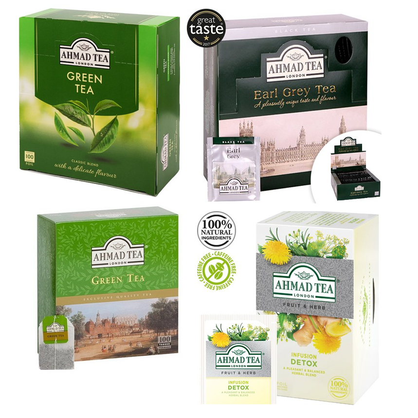 ViralGreat Taste AwardsAhmad Tea Earl Grey Tea Jasmine Green Tea Herb Fruit 100's Halal Certified