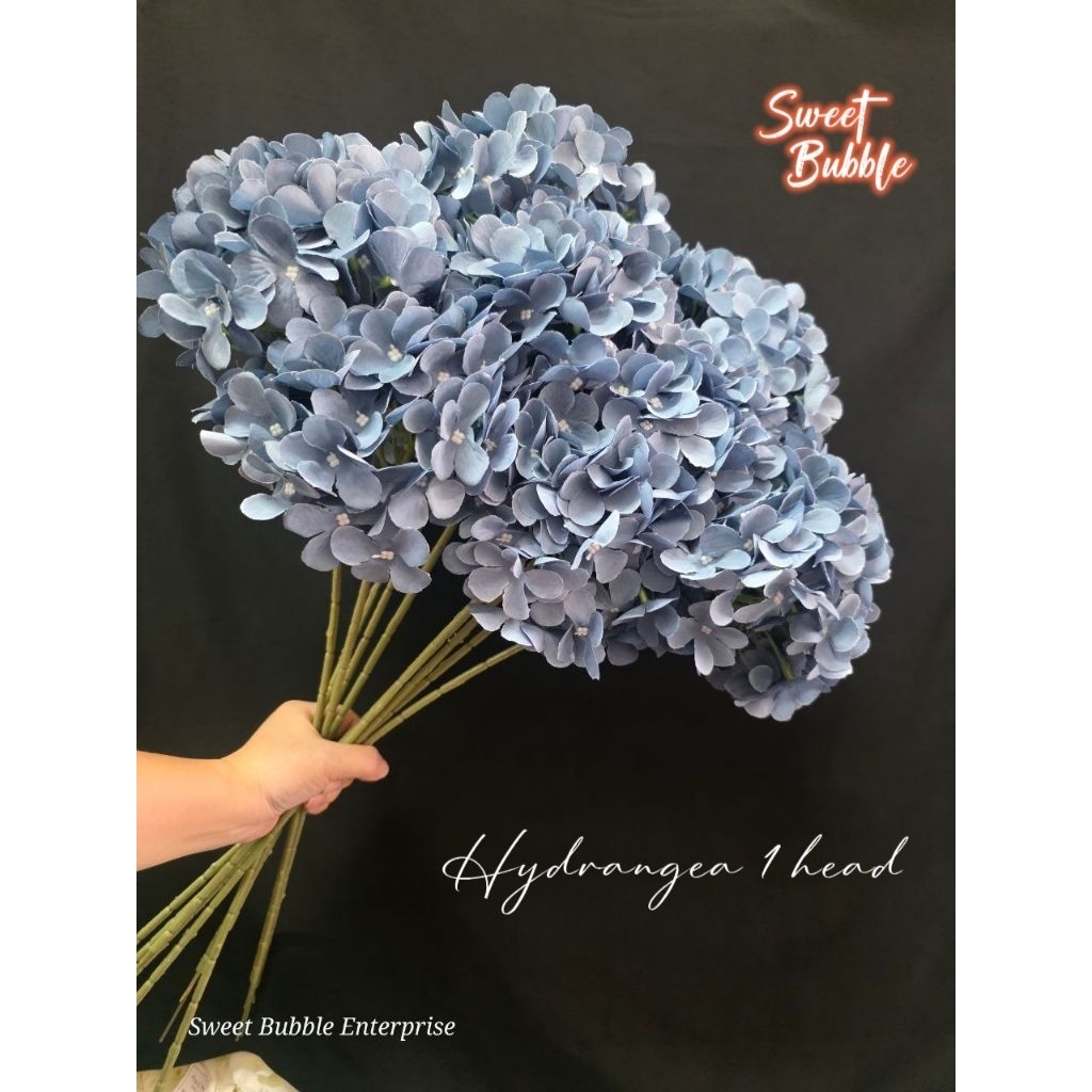 Artificial Hydrangea 1 head Bouquet Flower Festive Decor Homeliving Home Decor Bunga Hiasan Supplies