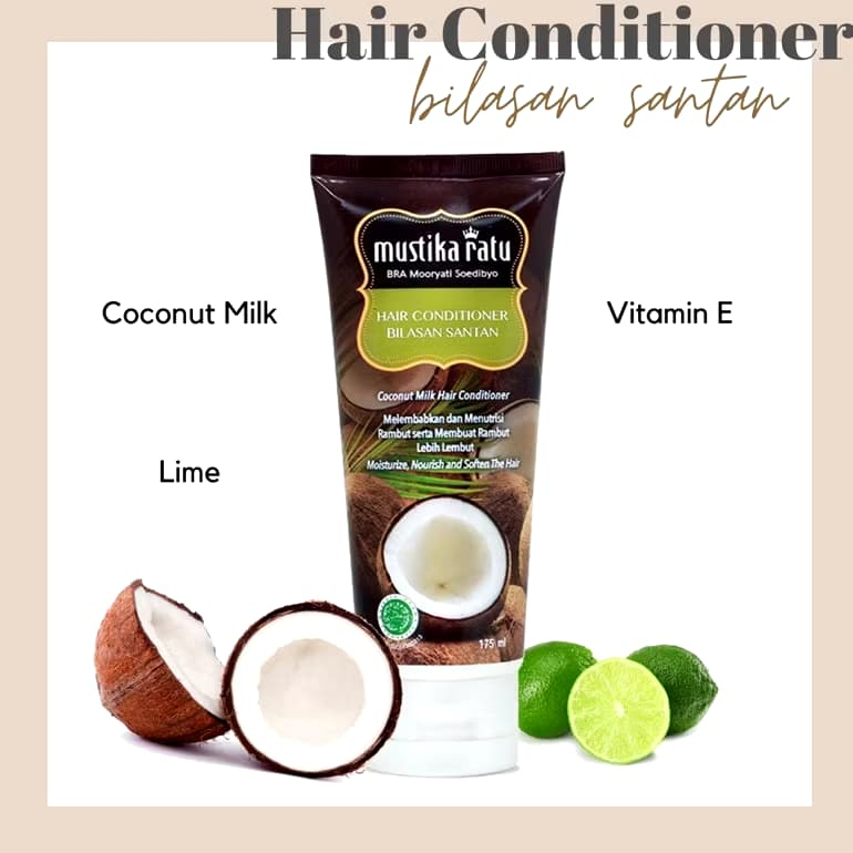 FAST DELIVERY + MUSTIKA RATU BILASAN SANTAN HAIR CONDITIONER ORIGINAL HQ READY STOCK + FREE BUBBLE WRAP!!!