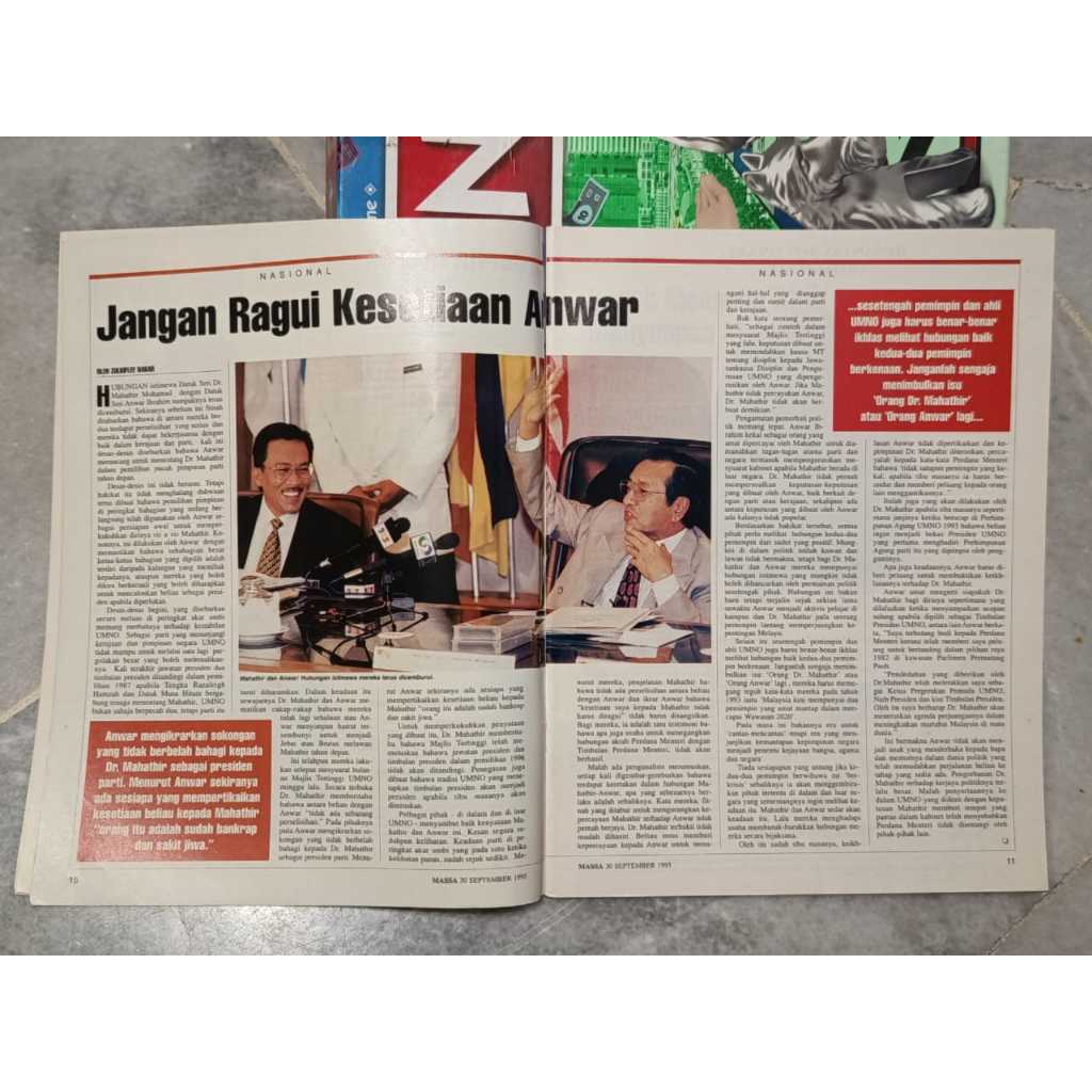 Used - MASSA 1995 Siapa Pembela Kaum India? Politik MIC. Anwar Bukan Jebat - Jangan Ragui Kesetiaan Anwar Ibrahim