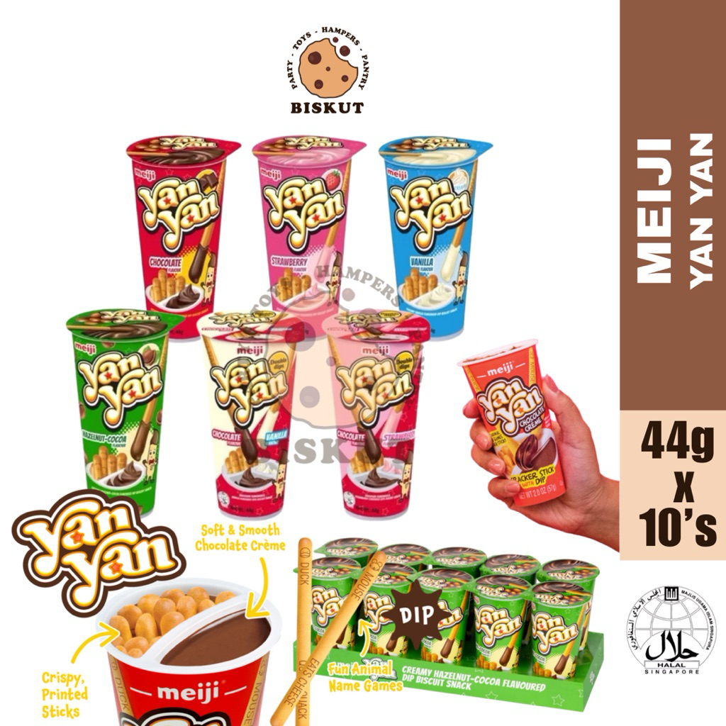 [HALAL] Meiji YanYan | Premium YanYan Biscuit Stick 44g x 10’s
