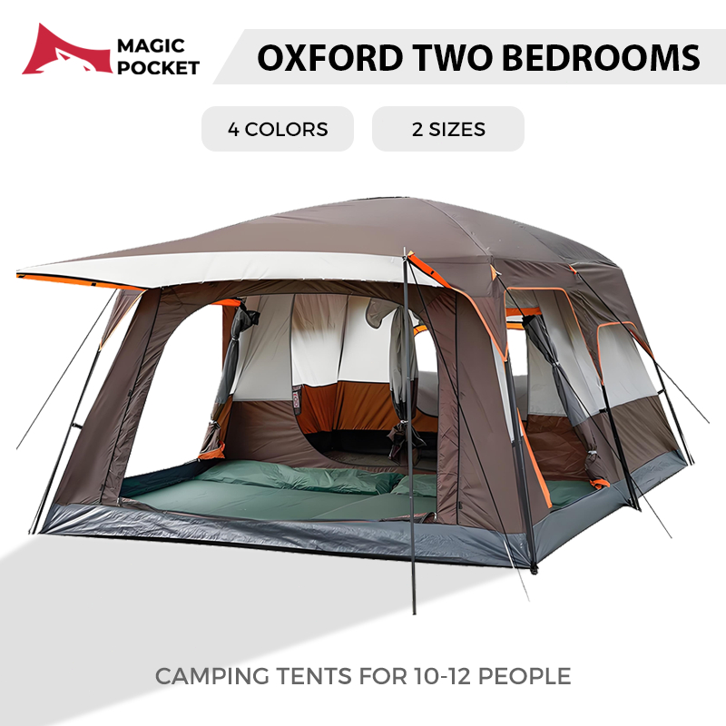 Camping Khemah  5-8-12 Person Large Camping Tent With Logo Khemah Unta Waterproof Family Tent Outdoor tent