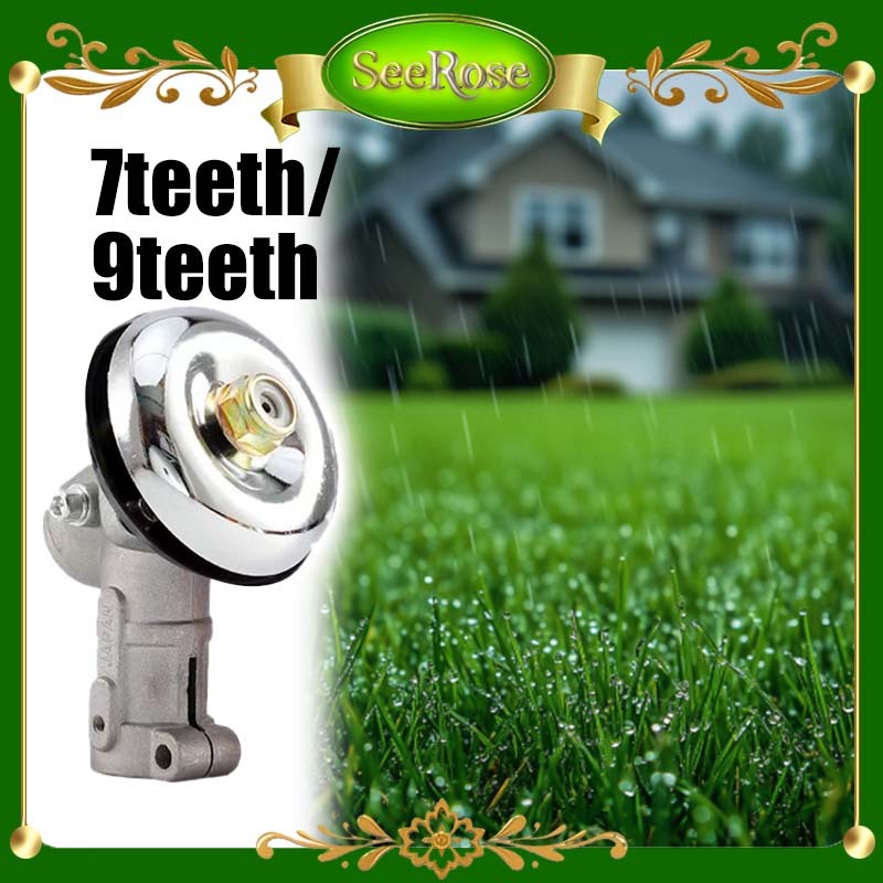7/9T Metal Lawn Mower Gear Head 🔧 Kepala Gear Mesin Potong Rumput - Durable Universal Replacement