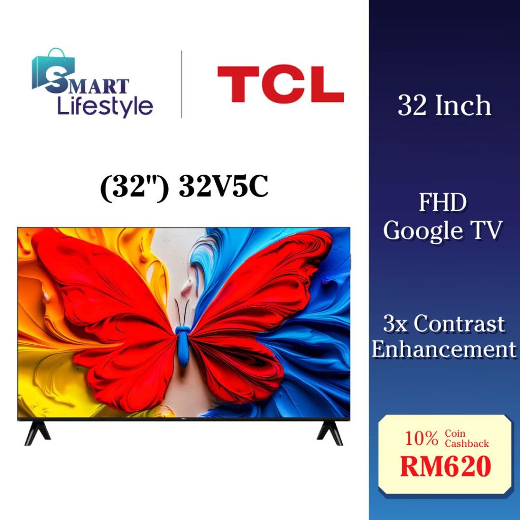 TCL Full HD QLED Google TV Dolby Audio (32") 32V5C / (43") 43S5K