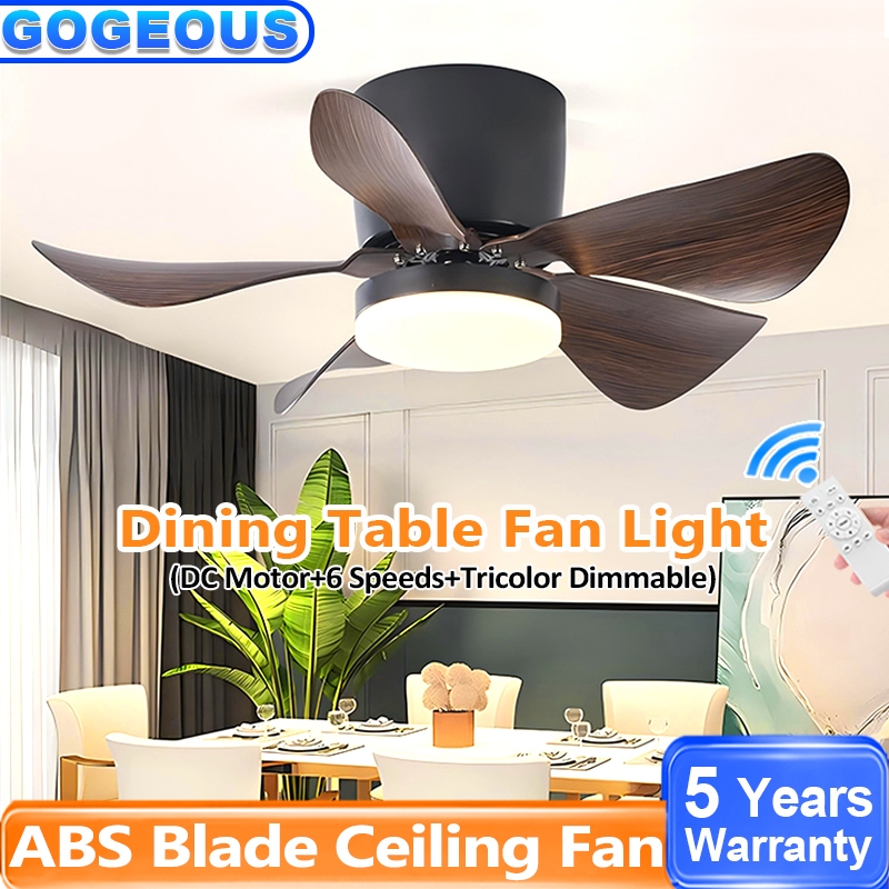 26" Dining Table Small Ceiling Fan Light Nordic Baby Fan Ceiling Mute Mini Ceiling Fan With Light Kipas Siling Mini